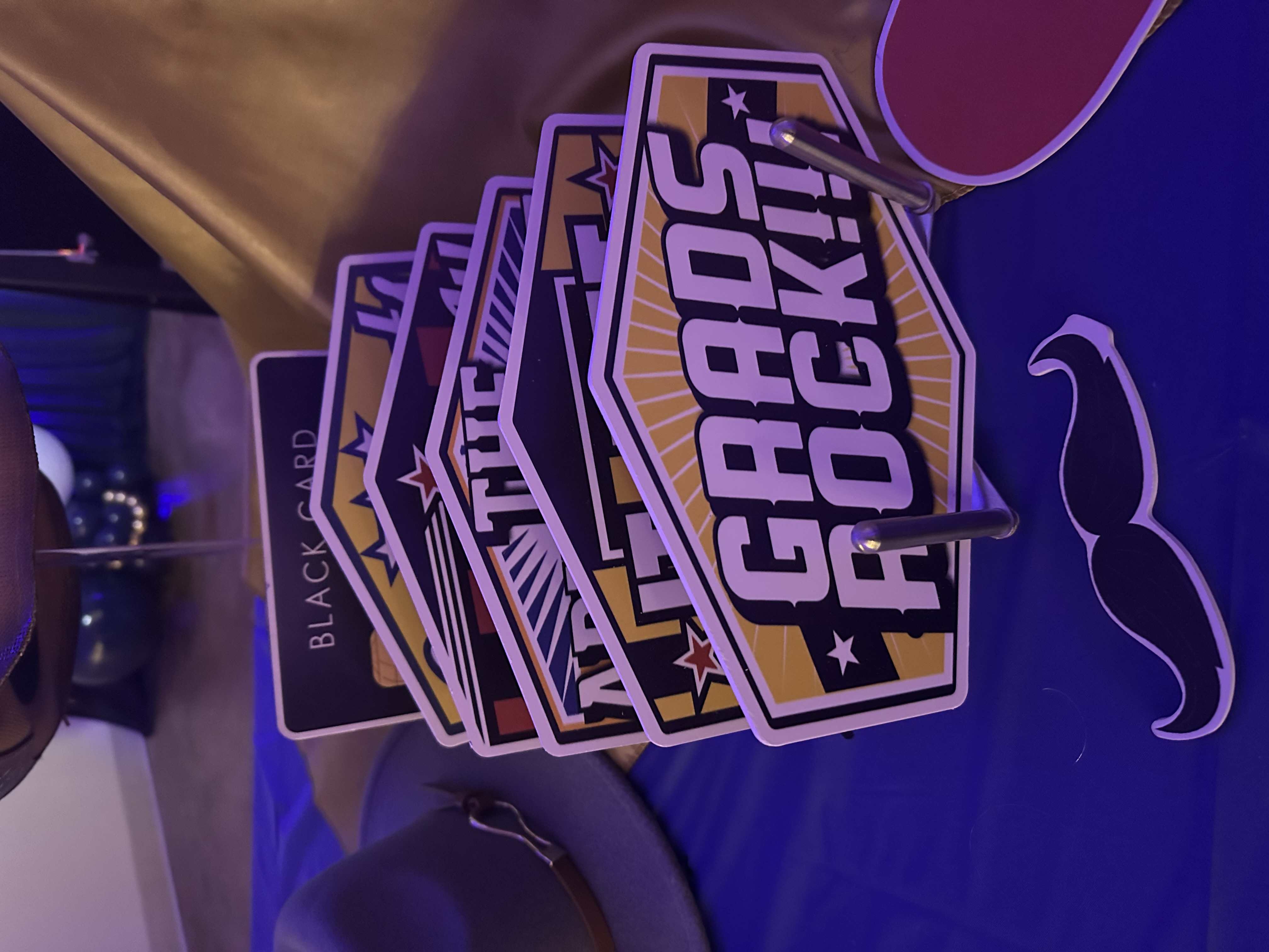 Guests having fun with props